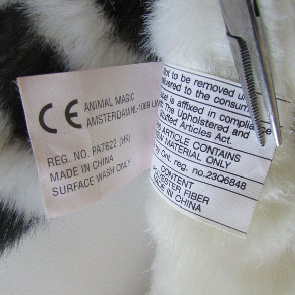 RING TAILED LEMUR w Book HOOK LOOP PAWS no wire SOFT 17" PLUSH Stuffed Animal - Picture 14 of 14